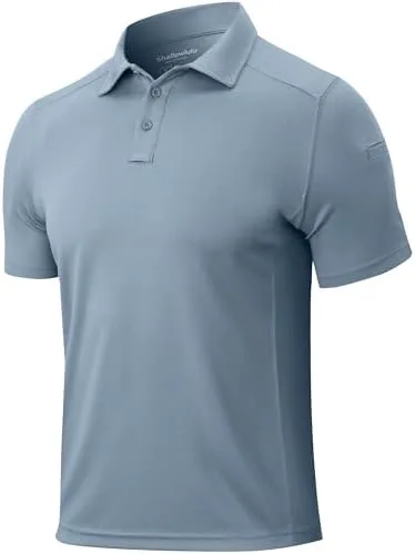 shallowlulu mens golf polo shirt tactical collared